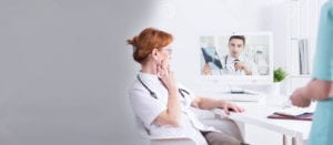 doctors consulting on advanced medical images via skype